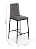 IDOMYA Factory 2er-Set: Barhocker "Jade" in Anthrazit - (B)43 x (H)100 x (T)46,5 cm