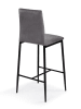 IDOMYA Factory 2er-Set: Barhocker "Jade" in Anthrazit - (B)43 x (H)100 x (T)46,5 cm