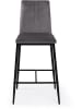 IDOMYA Factory 4er-Set: Barhocker "Jade" in Grau/ Schwarz - (B)46,5 x (H)100 x (T)43 cm