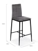 IDOMYA Factory 4er-Set: Barhocker "Jade" in Grau/ Schwarz - (B)46,5 x (H)100 x (T)43 cm