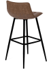 IDOMYA Factory 4er-Set: Barhocker in Braun/ Schwarz - (B)45 x (H)88 x (T)39 cm