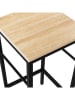 IDOMYA Factory 4er-Set: Barhocker  "Memphis" in Hellbraun/ Schwarz - (B)32 x (H)67 x (T)32 cm