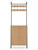 IDOMYA Essentials Garderobe "Faustine" in Hellbraun/ Schwarz - (B)63,5 x (H)180 x (T)23,5 cm