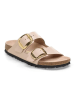 Birkenstock Skórzane klapki "Arizona Big Buckle" w kolorze beżowym