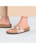 Birkenstock Leder-Pantoletten "Madrid Big Buckle" in Rosa