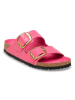 Birkenstock Leren slippers "Arizona Big Buckle" roze