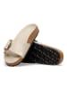 Birkenstock Leren slippers "Madird Big Buckle" crème