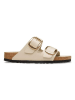 Birkenstock Leder-Pantoletten "Arizona Big Buckle" in Creme