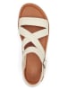 TOMS Leren sandalen crème