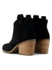 TOMS Leren enkellaarzen zwart