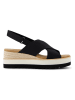 TOMS Keilsandaletten in Schwarz