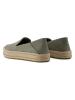 TOMS Leder-Espadrilles in Khaki