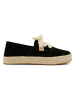 TOMS Leren espadrilles zwart