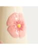 Homla Vase ''Roselle'' in Creme/ Rosa - (H)17 x Ø 14 cm