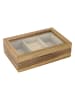 THE HOME DECO FACTORY Schmuckkasten in Hellbraun - (B)24 x (H)6,6 x (T)16 cm