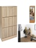 THE HOME DECO FACTORY Schuhschrank in Hellbraun - (B)60 x (H)113 x (T)24 cm