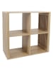 THE HOME DECO FACTORY Regał stojący w kolorze jasnobrązowym - 69,6 x 66 x 32 cm