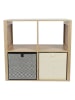 THE HOME DECO FACTORY Standregal in Natur - (B)69,6 x (H)66 x (T)32 cm