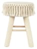 Ethnical Life Hocker in Creme - (B)28 x (H)40 cm