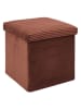 THE HOME DECO FACTORY Aufbewahrungshocker in Braun - (B)28 x (H)38 x (T)38 cm