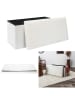 THE HOME DECO FACTORY Aufbewahrungsbank in Beige - (B)76 x (H)38 x (T)38 cm