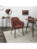 THE HOME DECO FACTORY 2er-Set: Sessel in Rot/ Orange - (B)59 x (H)85 x (T)55,7 cm