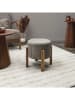 THE HOME DECO FACTORY Hocker ''Scott'' in Taupe - (H)35 x Ø 35 cm