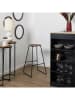 THE HOME DECO FACTORY Barstoel "Cocooning" zwart/bruin - (H)70 x Ø 42 cm