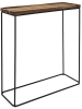 THE HOME DECO FACTORY Sidetable "Cocooning" bruin/zwart - (B)80 x (H)82 x (D)30 cm