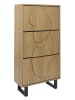 Rétro Chic Schuhschrank ''Calypso'' in Hellbraun - (B)60 x (H)115	x (T)24 cm