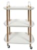 THE HOME DECO FACTORY Keukenwagen "Kaleo" wit/lichtbruin - (B)56 x (H)81 x (D)35,5 cm