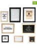 THE HOME DECO FACTORY 8-delige set: fotolijsten naturel/zwart