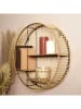 THE HOME DECO FACTORY Regał ścienny w kolorze brązowym - Ø 53 cm