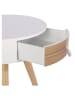 THE HOME DECO FACTORY Nachttisch "Nora" in Weiß - (B)35 x (H)46,5 x (T)35