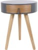 THE HOME DECO FACTORY Stolik nocny "Nora" w kolorze szarym - 35 x 46,5 x 35 cm