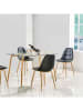 THE HOME DECO FACTORY Eettafel transparant/naturel - (L)115 x (B)75 x (H)75 cm