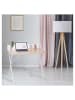 THE HOME DECO FACTORY Schreibtisch in Weiß/ Natur - (B)90 x (H)84 x (T)50 cm
