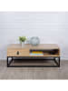 THE HOME DECO FACTORY Ława "Abbott' w kolorze brązowo-czarnym - 100 x 36 x 50 cm