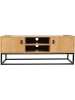 THE HOME DECO FACTORY TV-meubel "Abbott" naturel/zwart - (B)117 x (H)48 x (D)39 cm
