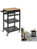 Ethnical Life Allzweckwagen in Schwarz/ Natur - (B)40 x (H)84,5 x (T)61 cm