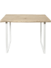THE HOME DECO FACTORY Eettafel naturel/zilverkleurig - (B)110 x (H)75,5 x (D)75 cm
