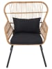 Ethnical Life Outdoor-Sessel "Helsiniki" in Hellbraun - (B)81 x (H)96 x (T)76 cm