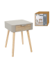 The Home Deco Kids Stolik nocny w kolorze szarobrązowym - 35 x 48 x 35 cm