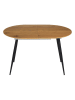 THE HOME DECO FACTORY Eettafel naturel/zwart - (B)160 x (H)75 x (D)80 cm