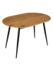 THE HOME DECO FACTORY Eettafel naturel/zwart - (B)160 x (H)75 x (D)80 cm