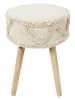 Ethnical Life Hocker in Hellbraun/ Beige - (H)41 x Ø 30 cm