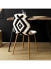 Ethnical Life Eetkamerstoel "Lagos" wit/zwart - (B)44 x (H)86 x (D)50 cm