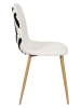 Ethnical Life Eetkamerstoel "Lagos" wit/zwart - (B)44 x (H)86 x (D)50 cm