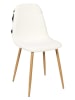 Ethnical Life Eetkamerstoel "Lagos" wit/zwart - (B)44 x (H)86 x (D)50 cm