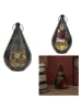 Ethnical Life Lampion w kolorze czarnym - 19 x 33 x 17,5 cm